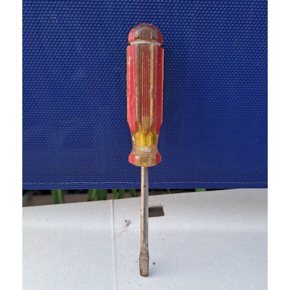 Vintage Stanley 64-864 Flat Slotted 4" Screwdriver 8" Overall Length Made in USA - Picture 2 of 3